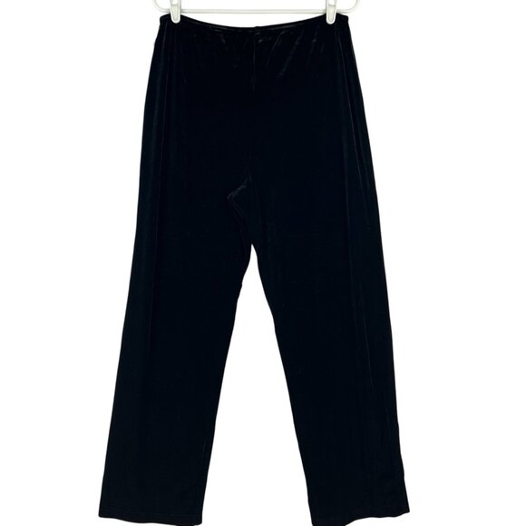 Ronnie Nicole Women Pull-on Black Velvet Pants Sz XL Elastic Waist Straight NWT - Picture 2 of 9